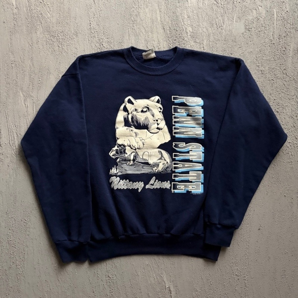 Vintage Penn State Sweatshirt XL Blue 1990s Nittany Lions Crewneck USA